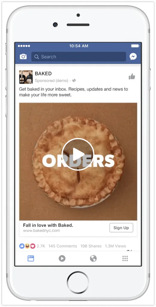 Facebook Video Ad