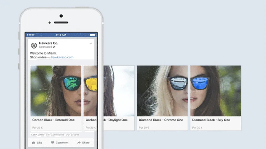 facebook carousel