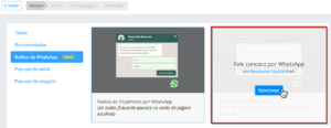 botão do Whatsapp