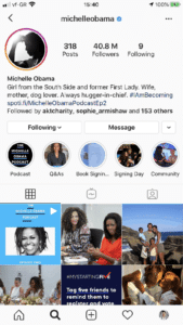 michele obama conta verificada 169x300 - Conta verificada no Instagram: será que você também pode ter?