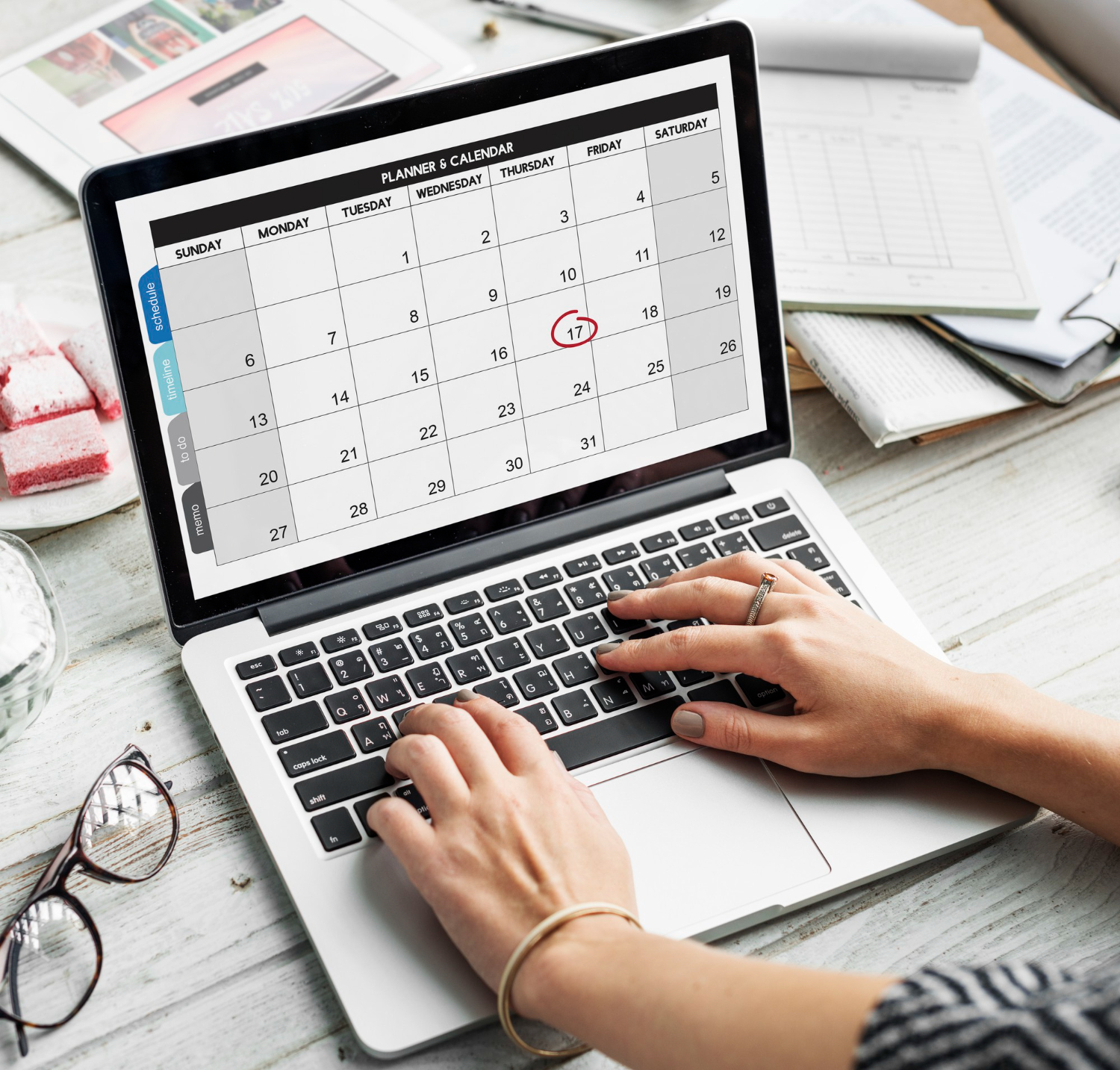 calendário de conteúdo